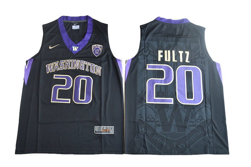 2017 Washington Huskies Markelle Fultz #20 College Basketball Jersey - Black->ncaa teams->NCAA Jersey